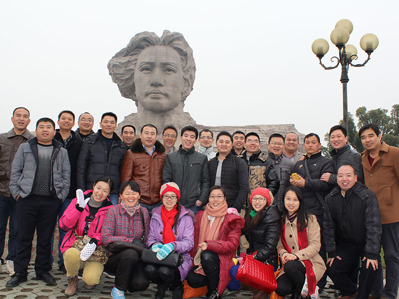 長沙橘子洲頭合影